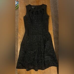 Black glittery knee high dress